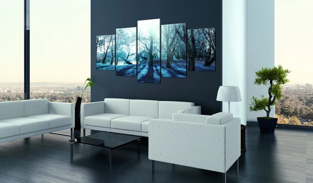 Artgeist Obraz - Blue glade Veľkosť: 225x112.5, Verzia: Premium Print