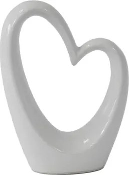 Dekorácia Srdce, biela%
