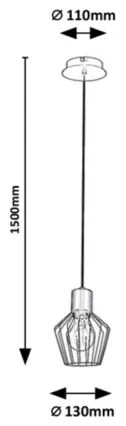 Rabalux - Luster na lanku 1xE27/40W/230V