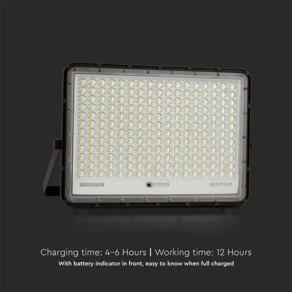 LED Vonkajší solárny reflektor LED/30W/3,2V 6400K čierna + DO