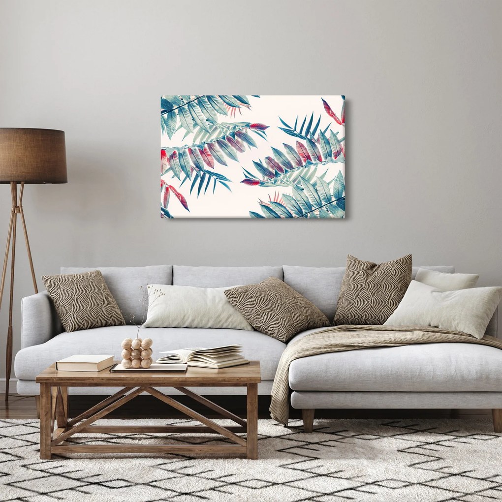 Obraz - Tropické listy (90x60 cm)