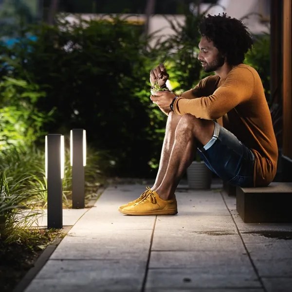 Philips 16488/93/P0 - Vonkajšie stĺpikové svetlo STRATOSPHERE 2xLED/4,5W IP44