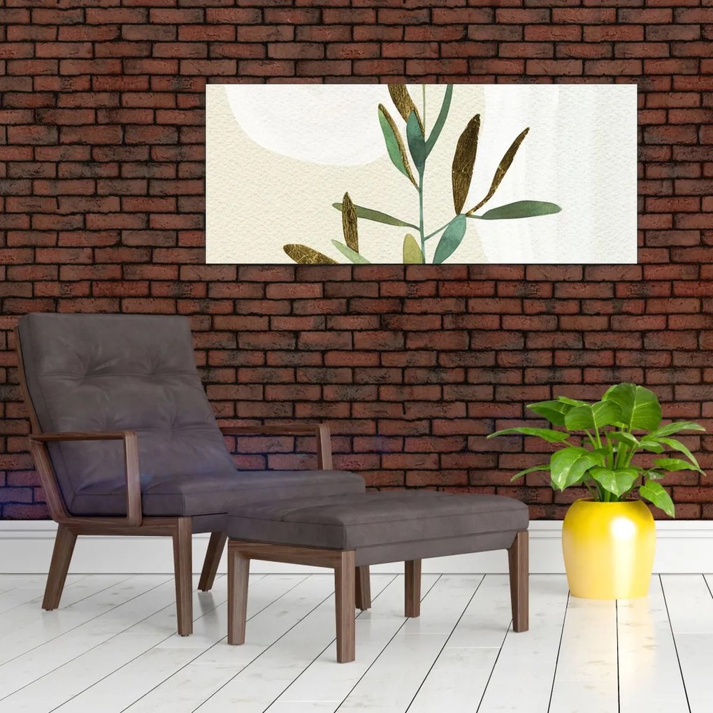 Obraz - Akvarelová vetvička N⁰2 (120x50 cm)