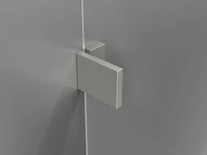 Mexen Lunar T, výklopný sprchový kút pravý 115 x 100 cm, 8mm číre sklo, oceľový profil, 834T-115-100-97-00-P