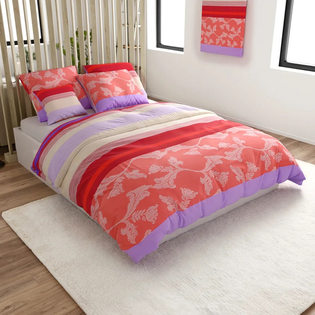 Obliečky z Renforcé bavlny IMARA červené Rozmer obliečky: 2 ks 80 x 80 cm | 200 x 220 cm