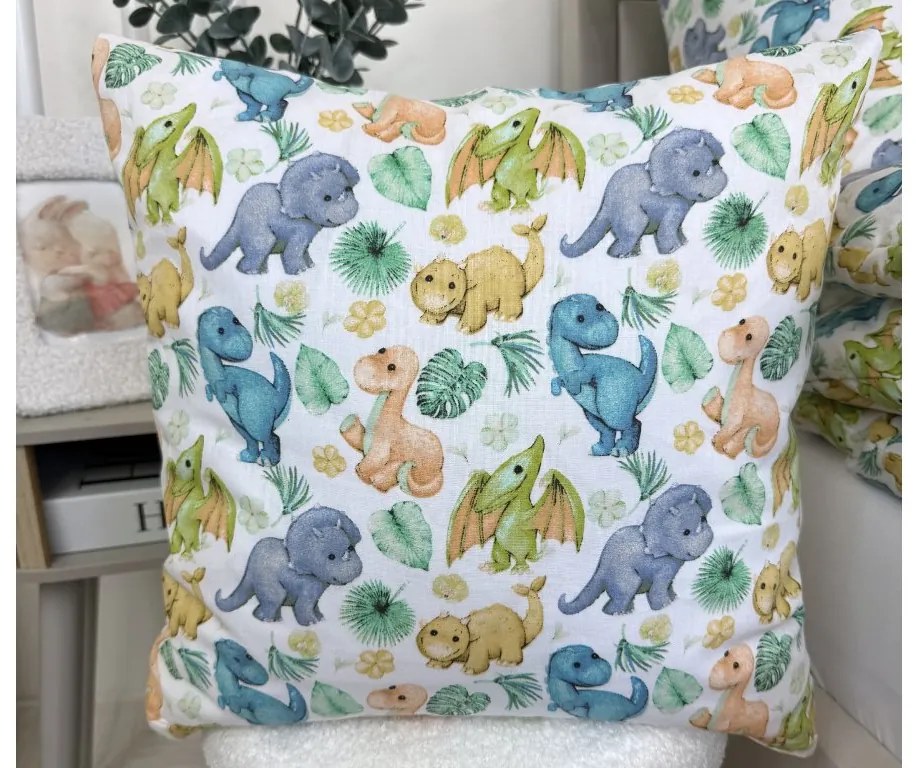 INTERMEDIC SK Obliečka na vankúš Dino 40x40 cm – 100 % bavlna, so zipsom