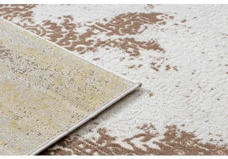 Moderný MEFE koberec 8731 Ružica vintage - Štrukturálny, dve vrstvy rúna béžová Veľkosť: 120x170 cm
