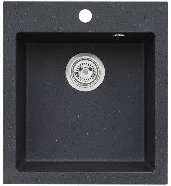 ALVEUS SETA737 - Kuchynský drez CORTINA + drezová batéria TONIA granit/čierna