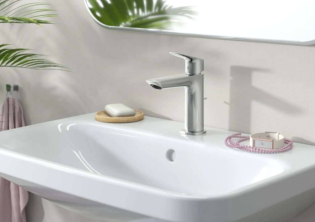 Hansgrohe Logis, umývadlová batéria Fine 110, s výpustom, EcoSmart, chrómová, HAN-71251000