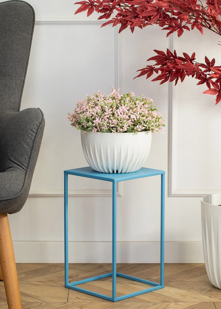 STOJAN NA KVETINÁČ SIMPLE 40X24X24 CM MODRÁ