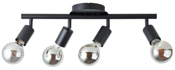 Brilliant - Bodové svietidlo TIFFANY 4xE27/28W/230V čierna