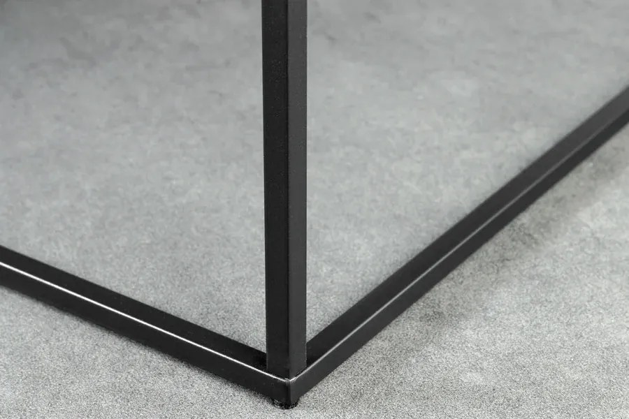 Dizajnový konferenčný stolík Haines 60 cm vzor antracitový mramor