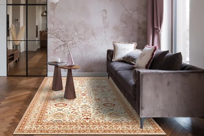 Koberec SOHO 477.26.LA100 OSTA naturálny béžový / terakotový