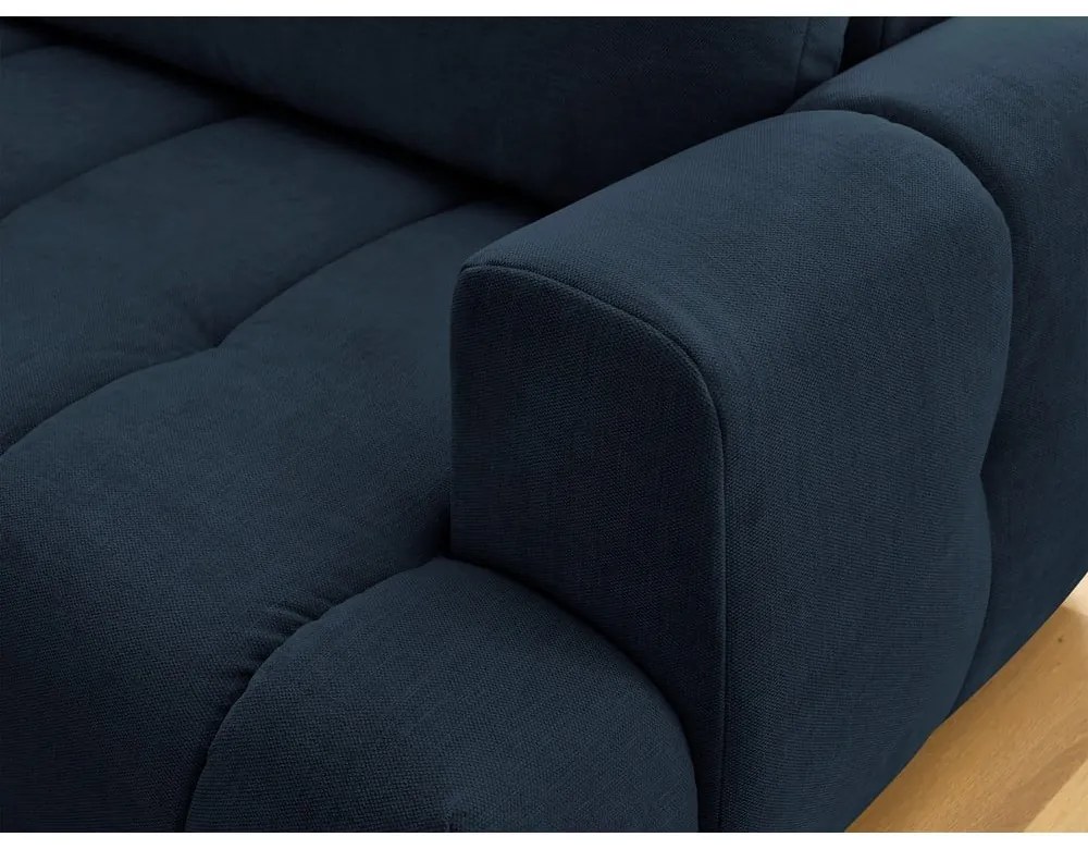 Tmavomodrá rozkladacia/s úložným priestorom rohová pohovka (ľavý roh/do L) Fuji – Bobochic Paris