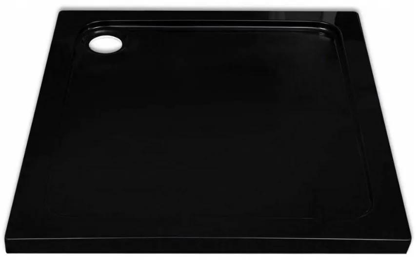 Rea Punto, sprchový kút s posuvnými dverami 90(dvere) x 90(dvere) x 190 cm, 5mm číre sklo, zlatý lesklý profil + čierna sprchová vanička Savoy, KPL-K1440