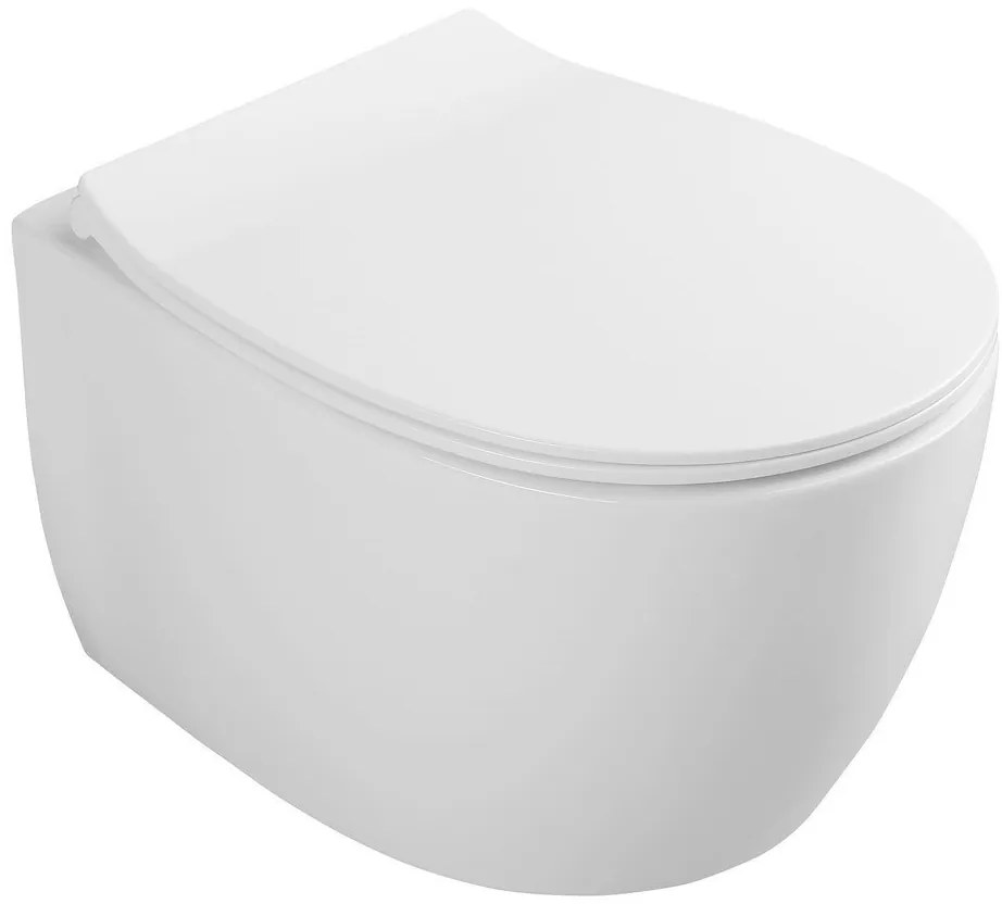ISVEA SENTIMENTI, závesná WC misa, Rimless, 36x51cm, biela, 10AR02012