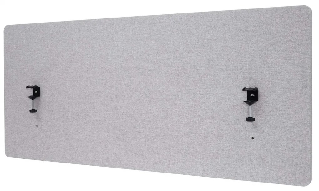 Akustický panel na stôl HWC-G75 - dvojstenná látka/textil - 60x140 - sivá