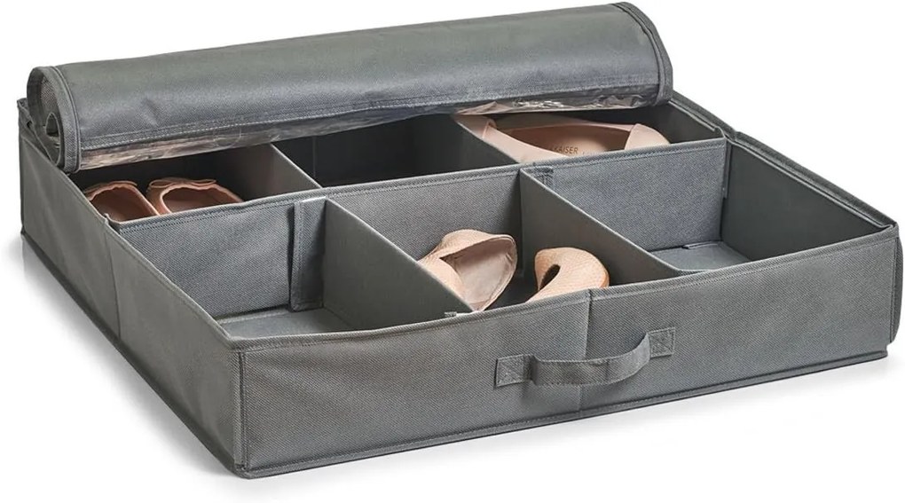 Zeller Present Organizér na topánky, uloží 6 párov topánok – 60 x 60 x 13, sivý NON-W