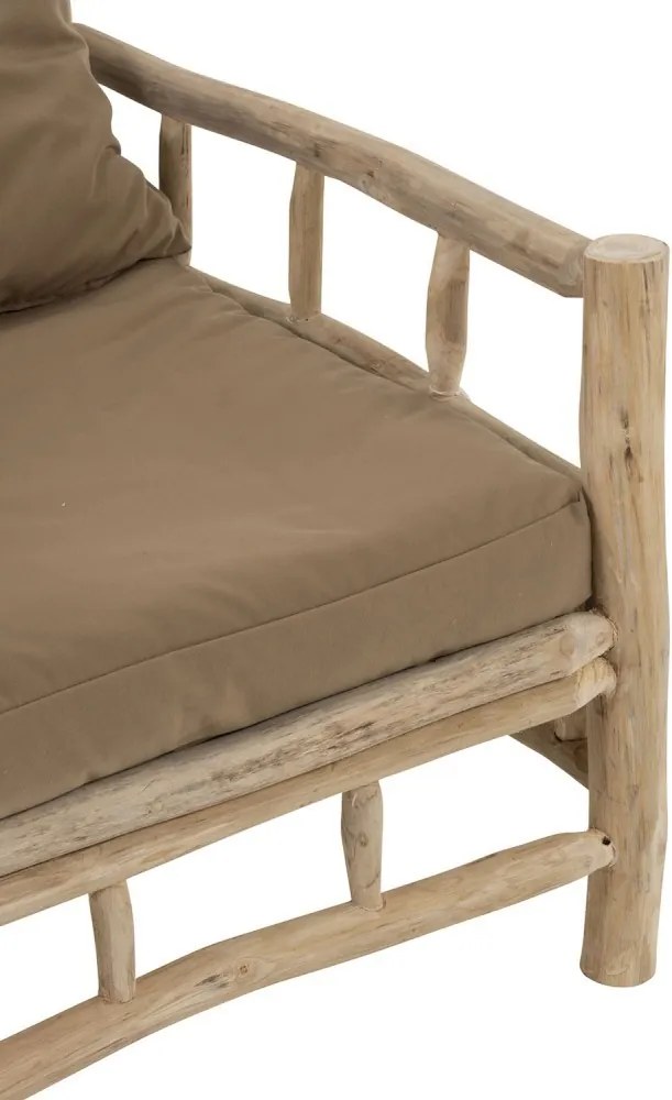 Drevené kreslo Teak - 75 * 90 * 90 cm