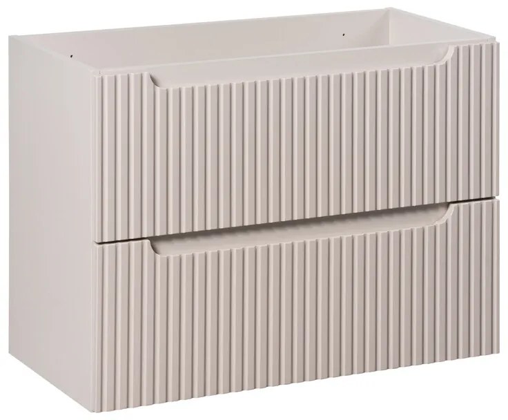 Závěsná skříňka pod umyvadlo Nova Cashmere II s deskou 80 cm kašmír/dub coast evoke