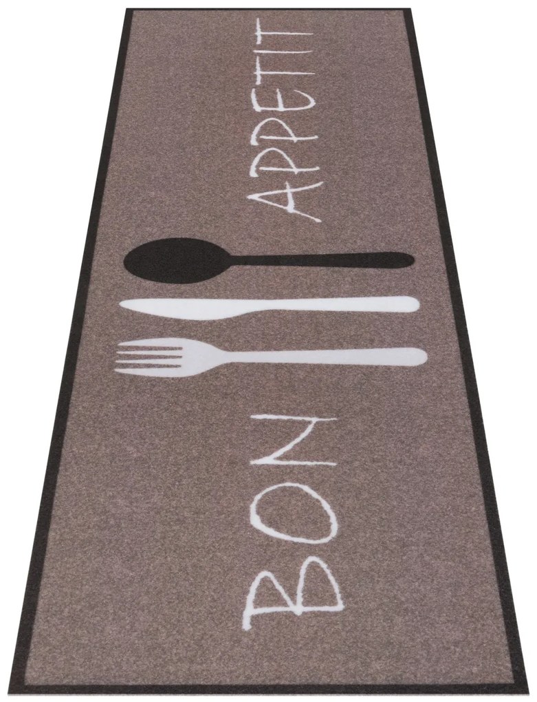 Behúň Cook & Clean 105724 Brown White, 50x150, hnedá, kuchyňa, Hanse Home