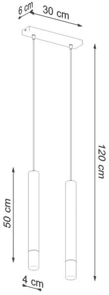 Sollux SL.0961 - Luster na lanku VIZIER 2xG9/40W/230V čierna