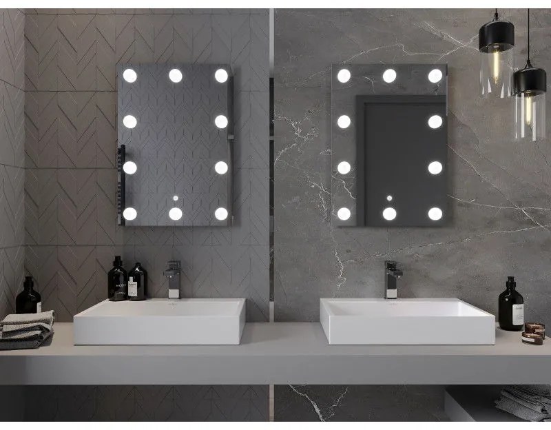 Mexen Dona, LED kúpeľňové zrkadlo s podsvietením 50 x 70 cm, 6000K, ochrana proti zahmlievaniu, 9818-050-070-611-00