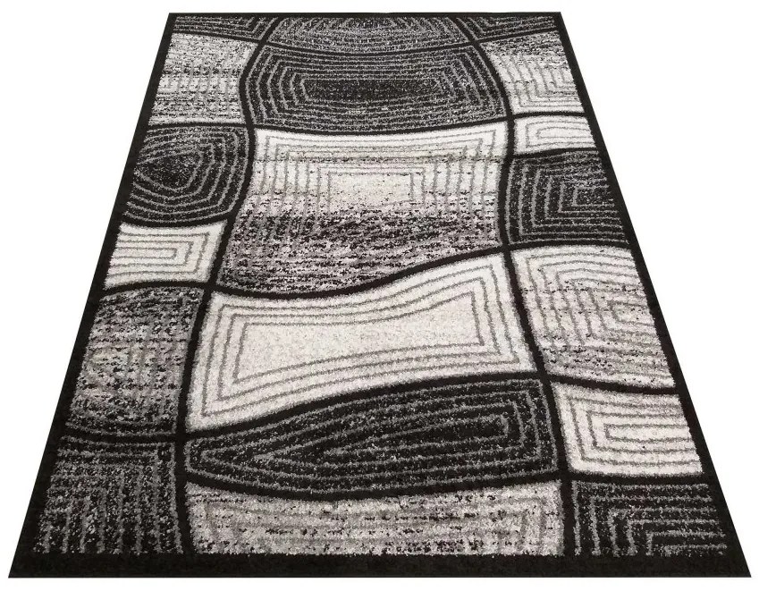 Kvalitný hnedý koberec v modernom designe Šírka: 60 cm | Dĺžka: 100 cm