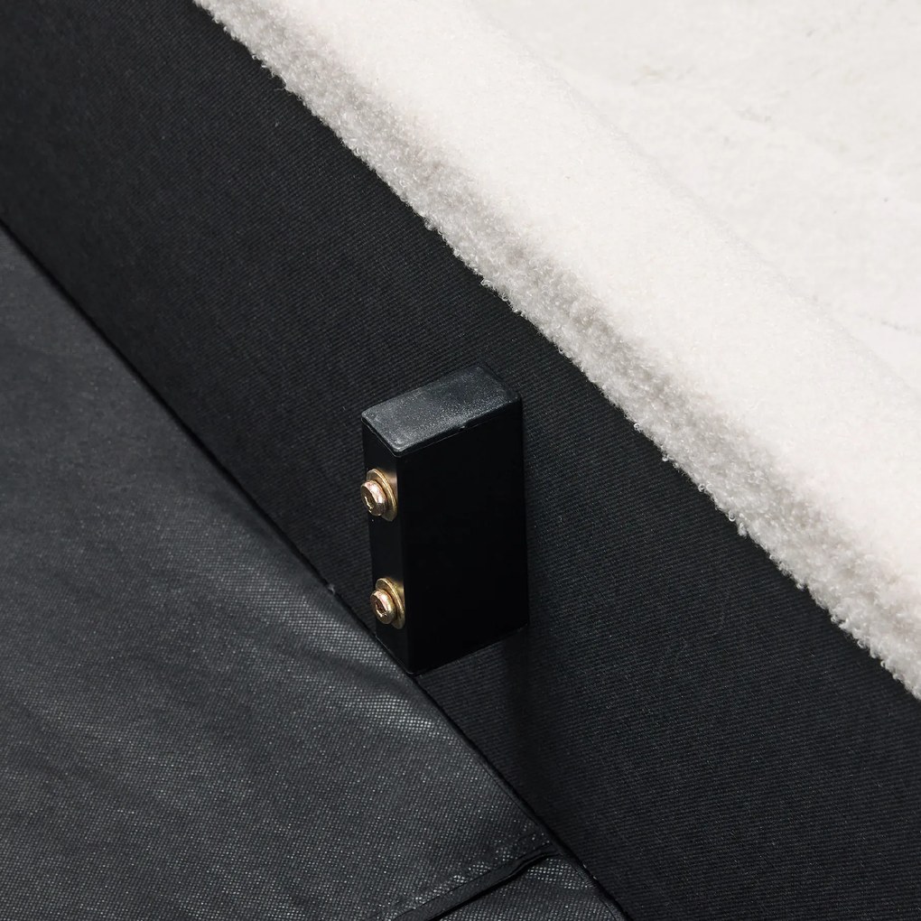 Noela Čalúnená posteľ s úložným priestorom biela TEDDY 160