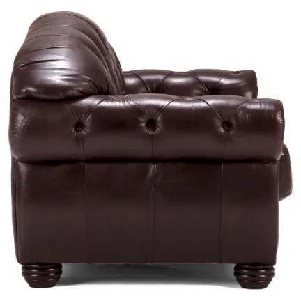 furniture-nabytek.cz - Pohovka Chesterfield Hereford 2-miestna z pravej kože, hnedá
