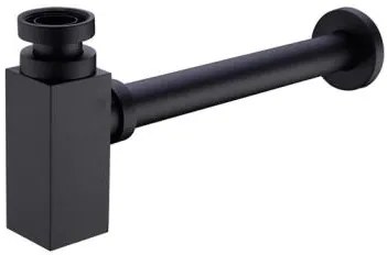 Umývadlový mosadzný sifón MEXEN - hranatý - čierny matný, 79960-70
