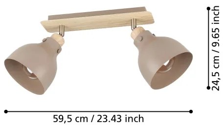 Eglo 900712 - Bodové svietidlo ARRECIFE 2xE27/28W/230V