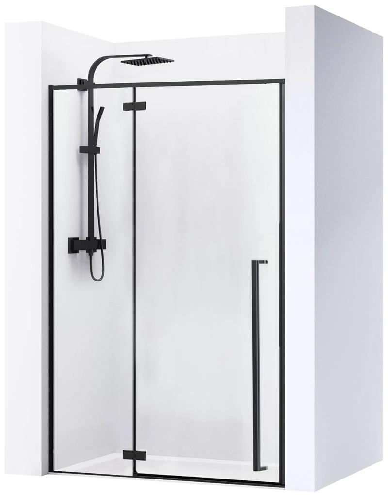 Rea - FARGO BLACK MAT sprchové dvere jednokrídlové 100 x 195 cm, číre sklo, REA-K6330
