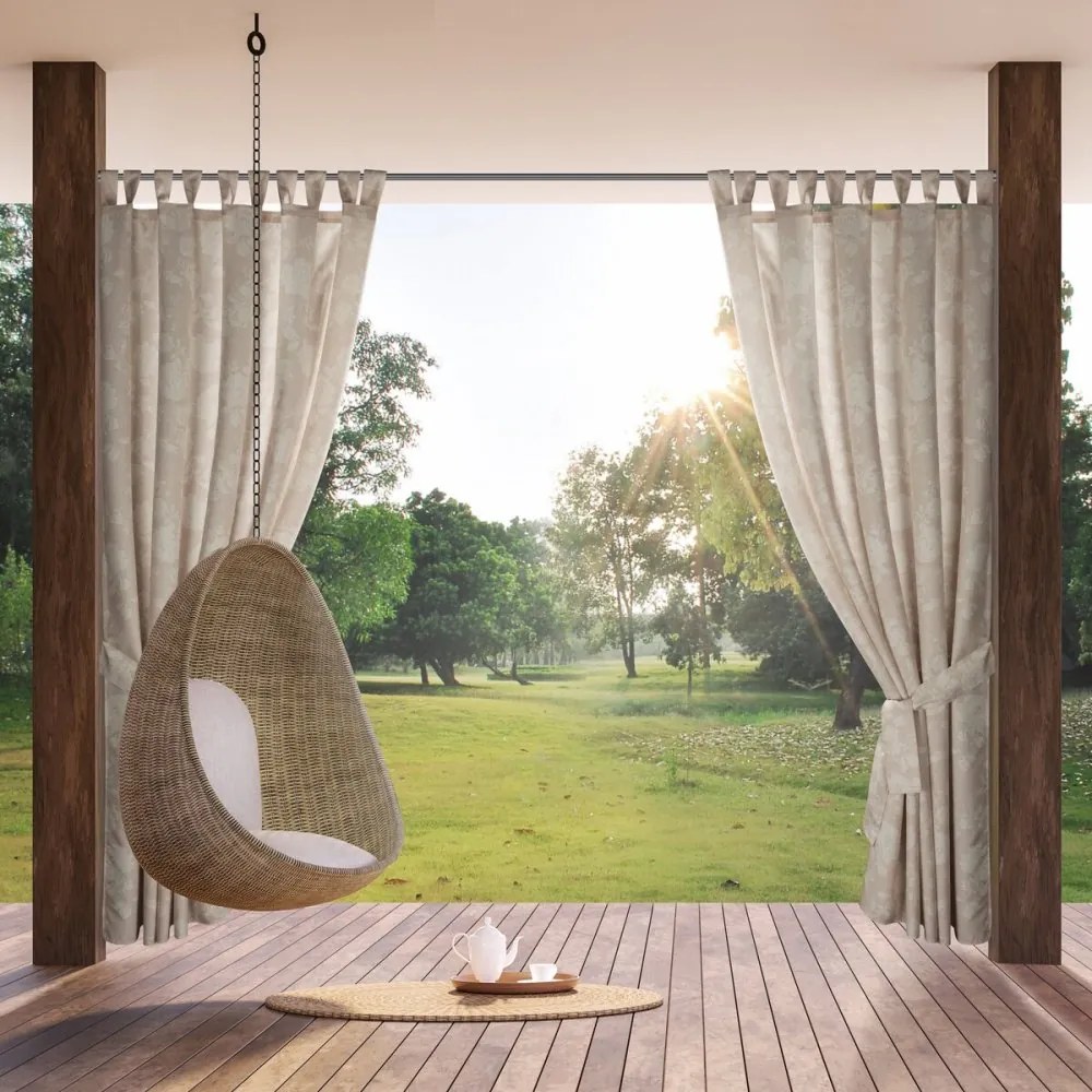 Vodeodolný záves do altánku s elegantným vzorom Šírka: 155 cm | Dĺžka: 220 cm