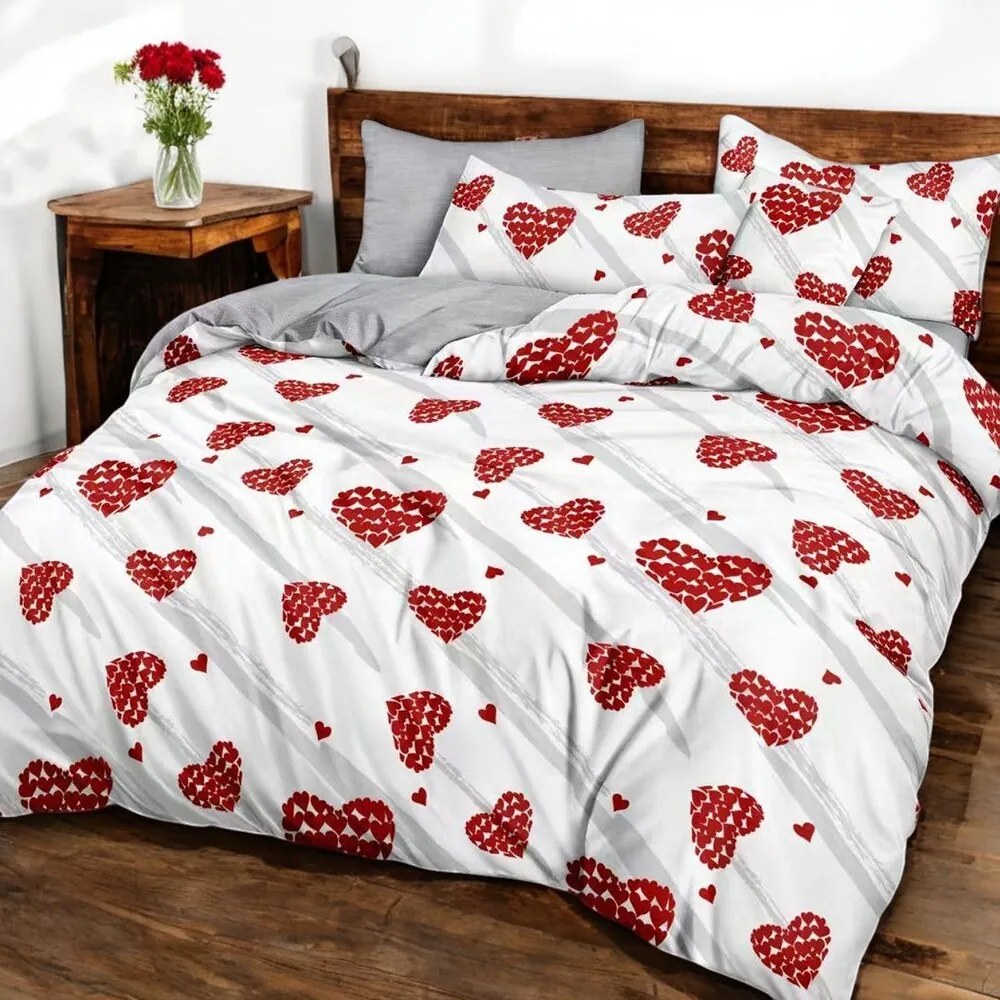 Posteľné obliečky Homa RELAN HEARTS 7-dielna sada 140x200 cm