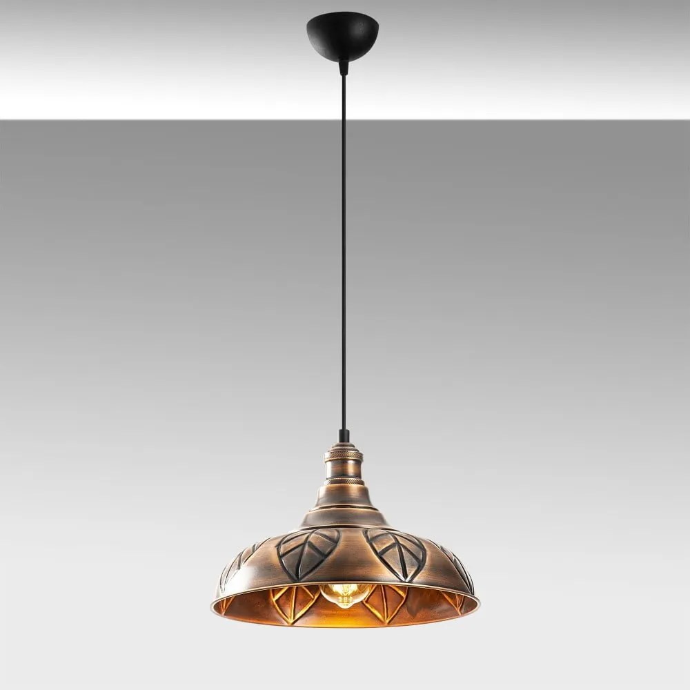 Závesné svietidlo v bronzovej farbe s kovovým tienidlom ø 31 cm Chandelier – Opviq lights