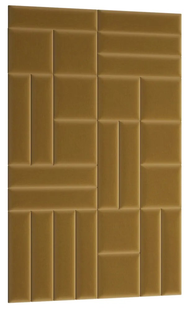 Čalúnený panel na stenu Quito 30x30 cm - zlatá