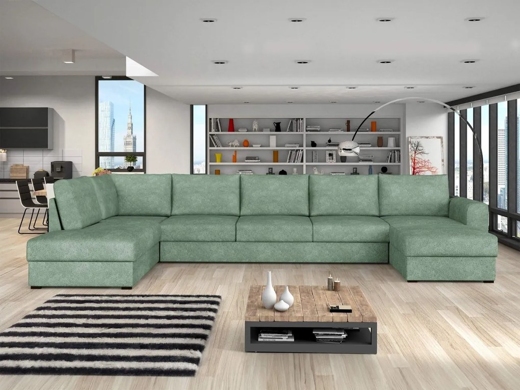 Sedacia súprava Szafran Large, Dostupné poťahy: Coral 55, Strana: Ľavá - U