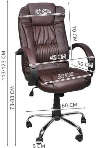 Malatec 8985 Kancelárska stolička EKO koža hnedá