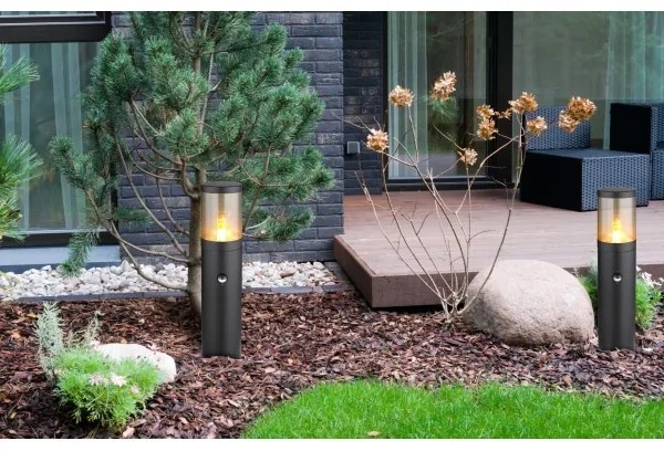Globo 32015BSS - Vonkajšia lampa so senzorom XELOO 1xE27/60W/230V 50 cm IP44