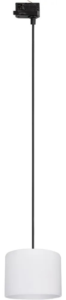 Luster na lanku 3-fáz. lišto. systému TRACER 1xE27/15W/230V pr. 20 cm čierna/biela