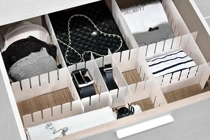 Domo Living Zásuvkový organizér, prepážky do šuplíka, flexibilná mriežka DOMO, 8ks