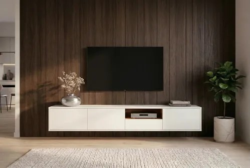 TV-skrinka 47815 Loft 200cm Biela/Prírodná Dub Dyha  - Komfort-nábytok