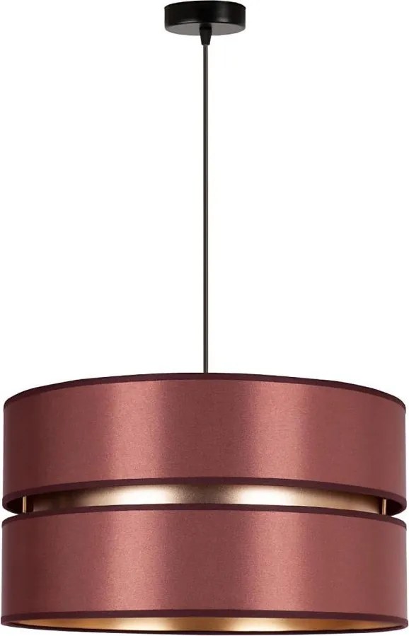 Duolla - Luster na lanku DUO 1xE27/15W/230V pr. 40 cm vínová/zlatá