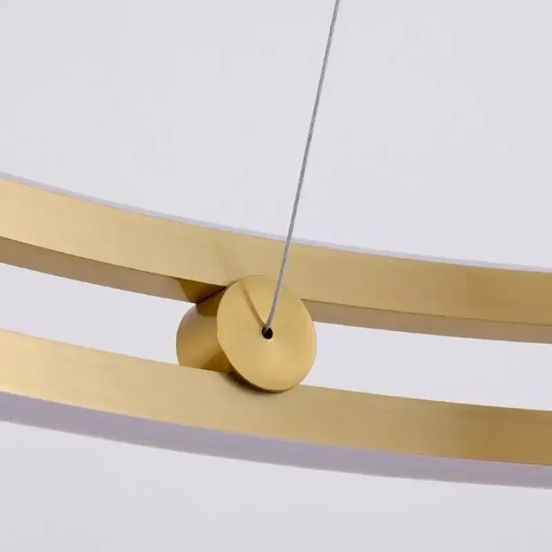 Toolight Toolight, LED závesné svietidlo 60cm, 76W, 3000K, LHJ015-CP, zlatá, OSW-60009