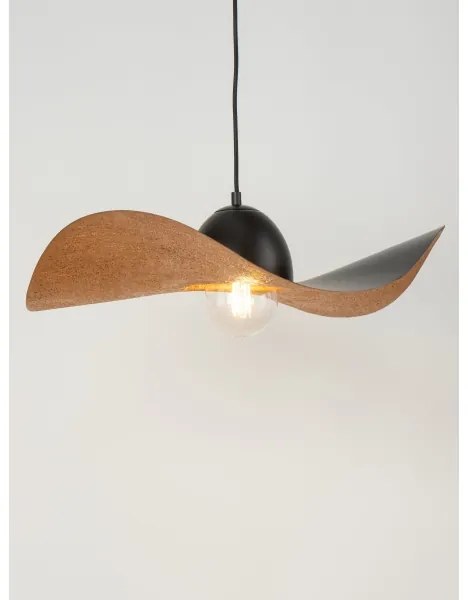 Luster na lanku KAPELLO 1xE27/60W/230V pr. 55 cm čierna/medená