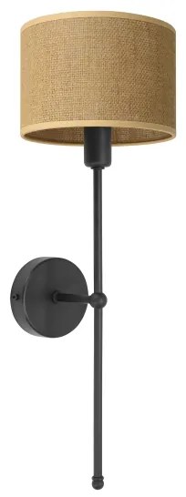 Nástenné svietidlo MADELA 1xE14/40W/230V juta/čierna