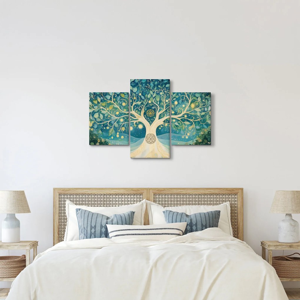 Obraz – Magický strom so špirálami (90x60 cm)