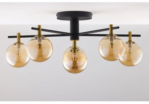 Jupiter 2033 - Prisadený luster FIGARO 6xG9/10W/230V čierna/zlatá/béžová