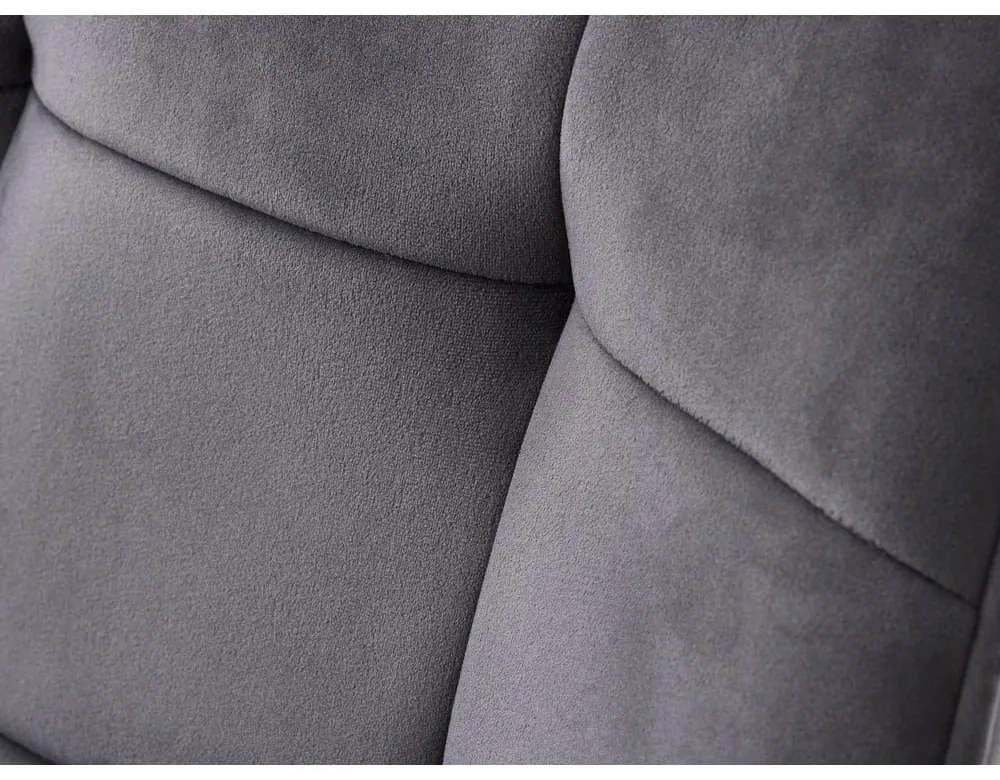 Sivé čalúnené jedálenské kreslá v súprave s podrúčkami 2 ks Nolan Square – Unique Furniture